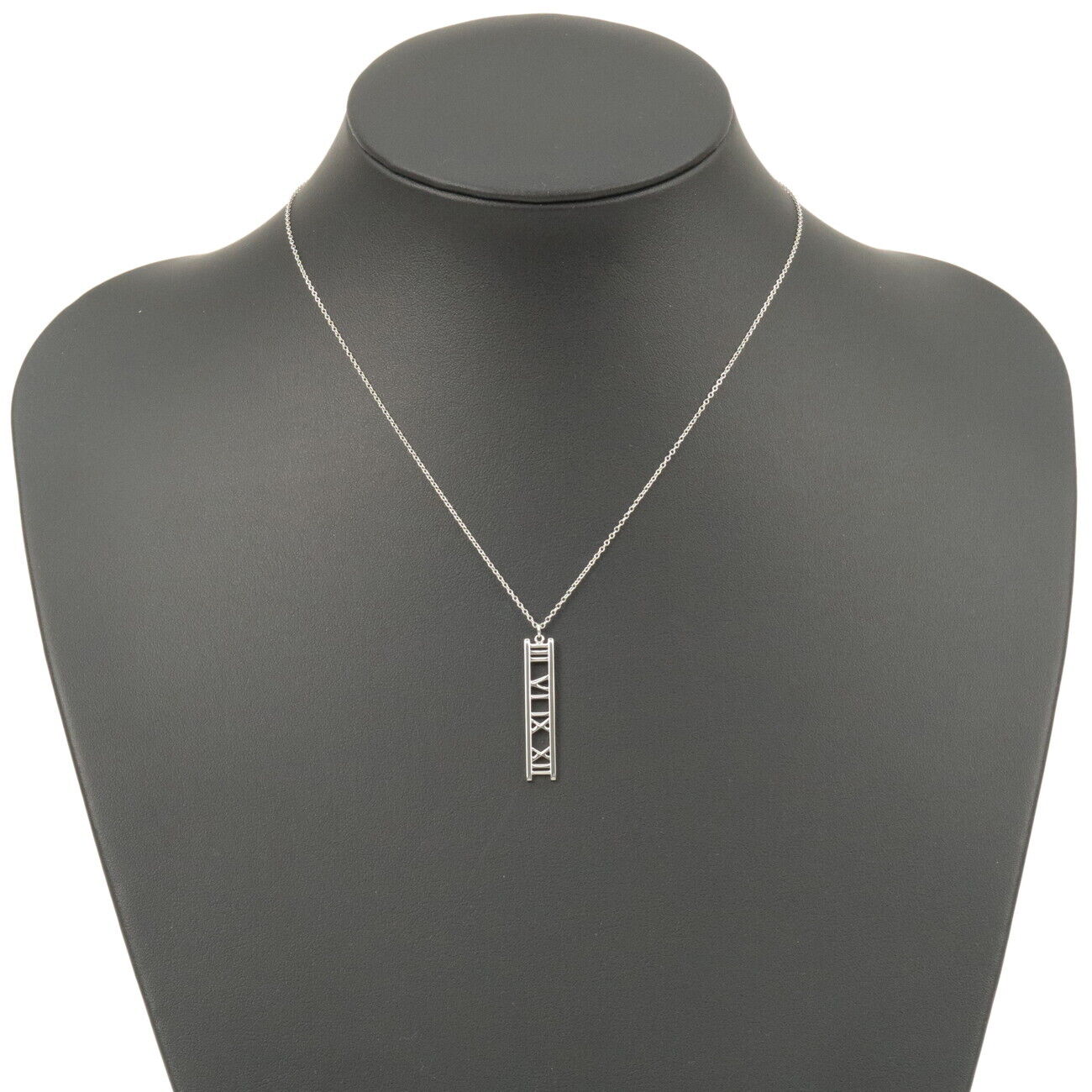 Tiffany & Co. Atlas 1P 750(k18WG) 10号 Tiffany&Co. Atlas Open Bar Necklace K18WG 750WG White Gold Used F