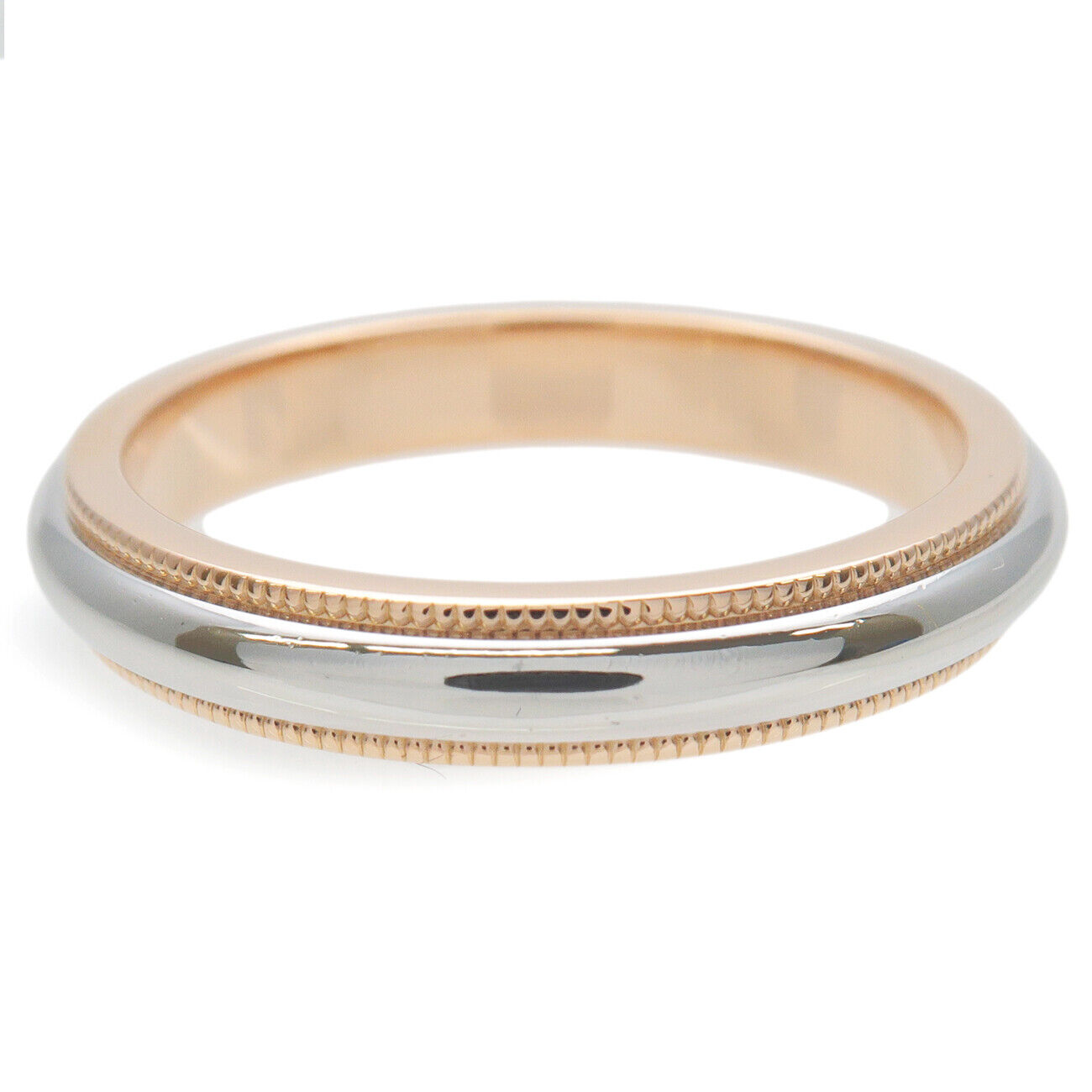 TiffanyCo. Milgrain Band Ring K18 Rose Gold