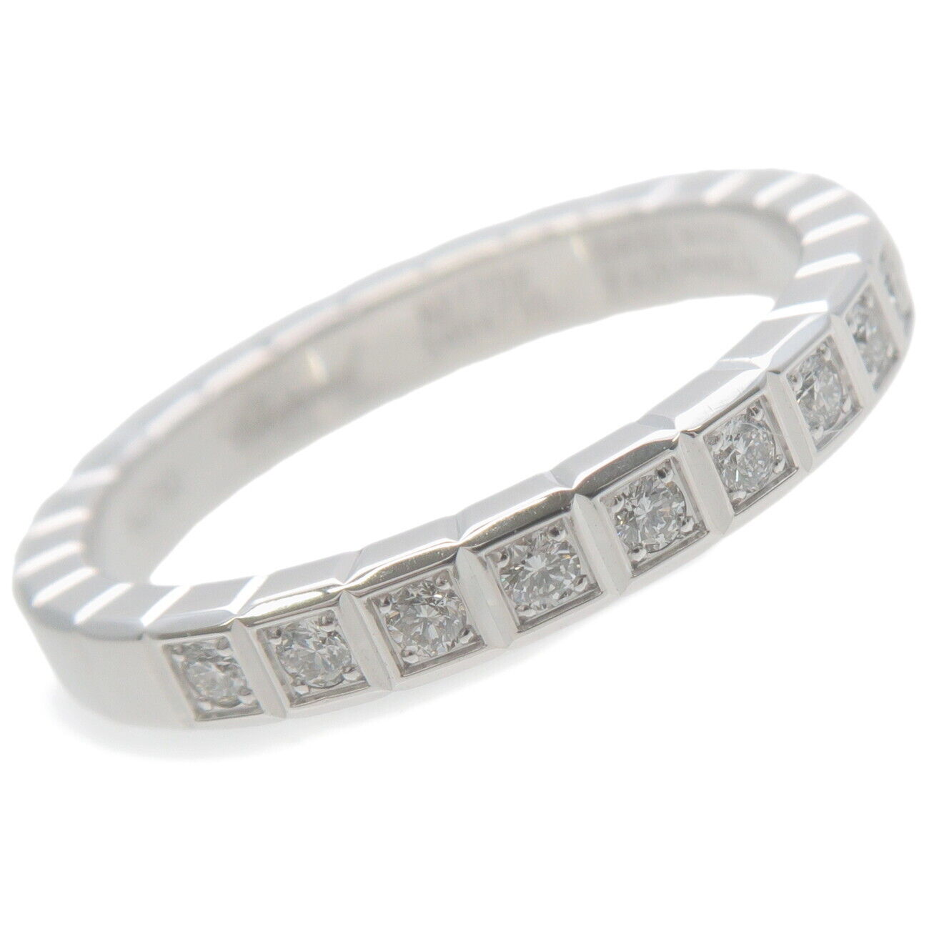 Chopard Ice Cube Half Diamond Ring K18WG White Gold