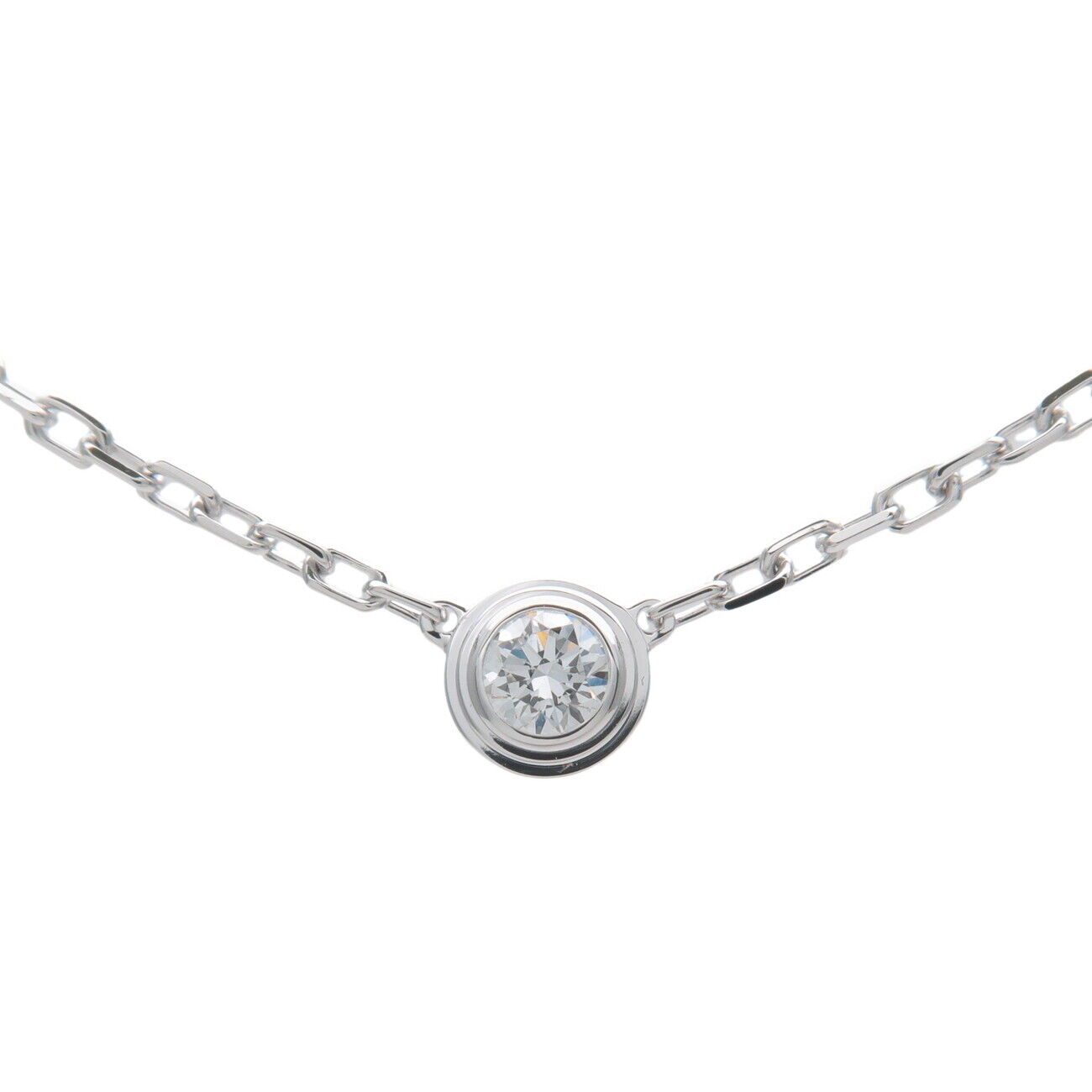 Cartier Diamant Légers SM 1P Diamond 0.09ct Necklace