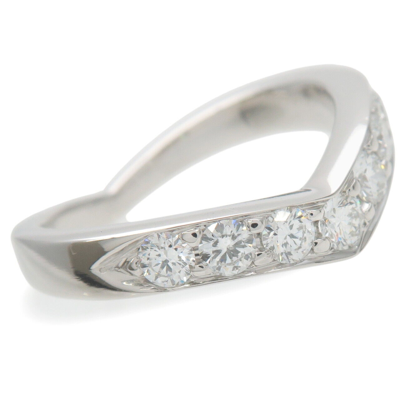 Tiffany&Co. V Band Ring 7P Diamond PT950 Platinum | Tiffany&Co