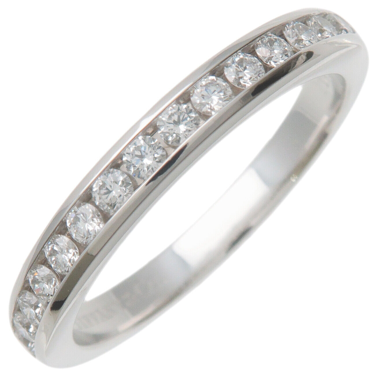 Tiffany&Co. Half Circle Channel Setting Diamond Ring Platinum