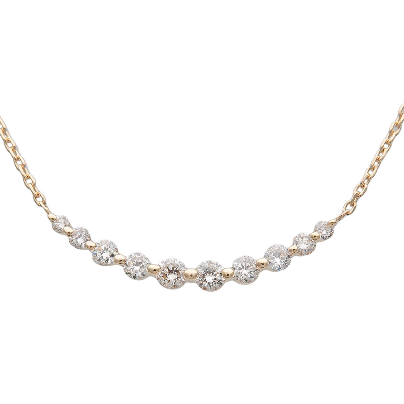 VENDOME AOYAMA 10P Diamond Necklace 0.30ct K18 Yellow Gold