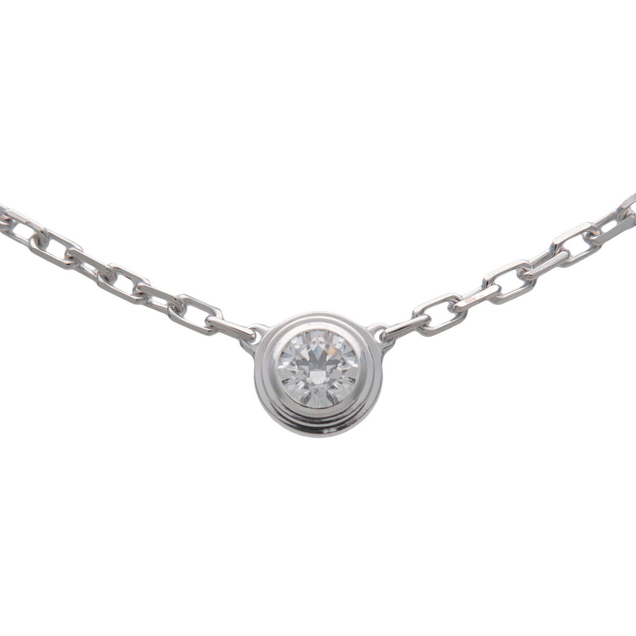 Cartier Diamants Legers Necklace SM 1P Diamond 0.09ct K18 WG
