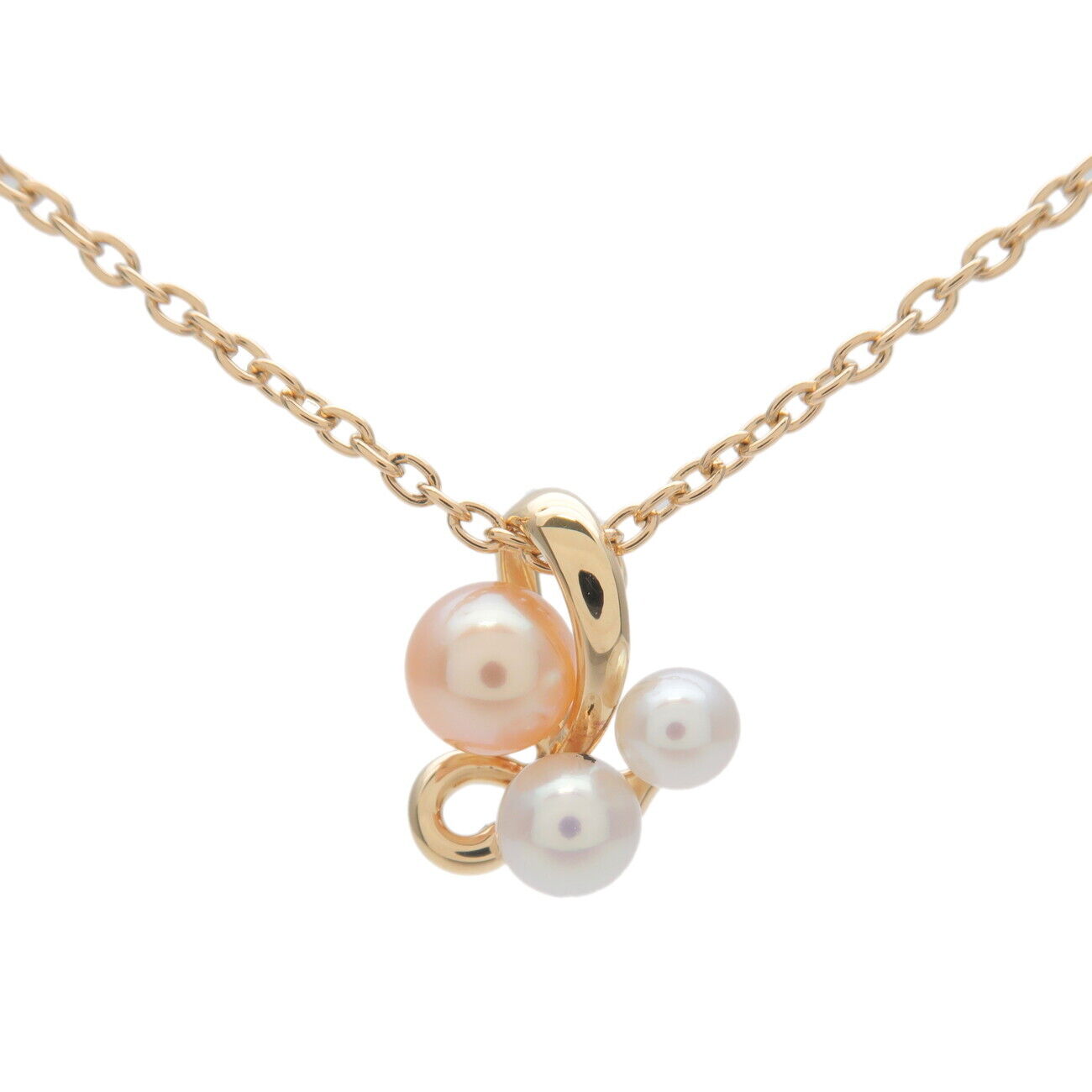 TASAKI Pearl Necklace K18YG 750YG Yellow Gold Pearl Used F/S