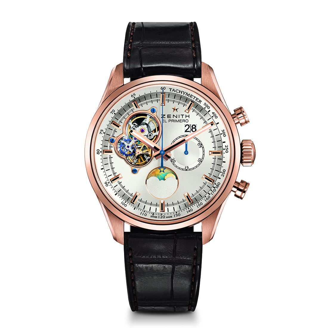 ZENITH Chronomaster Grande Date 18.2160.4047/01.C713 Brown Alligator 45mm Mens Watch