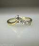14K Yellow Gold Ladies Diamond Ring Size 6.75