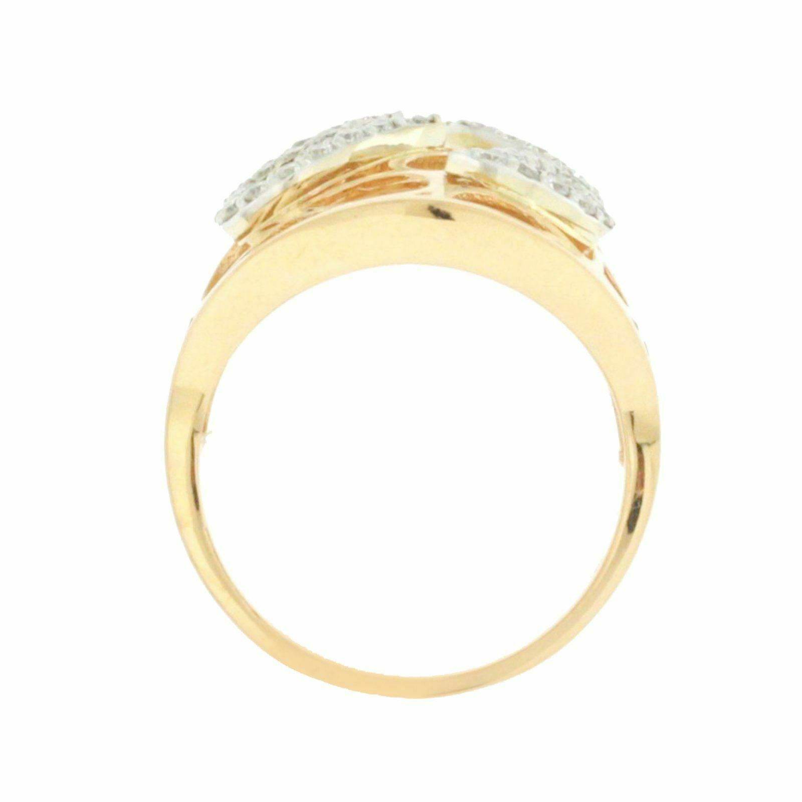 Fancy 0.75 CT Diamonds in 18K Rose Gold Teardrop  Band Ring