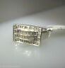 14K WHITE GOLD BAGUETTES DIAMONDS LADIES RING SIZE 7