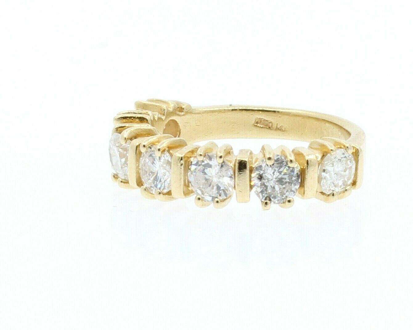 14K YELLOW GOLD 1.4CT DIAMOND LADIES RING SIZE 4.75