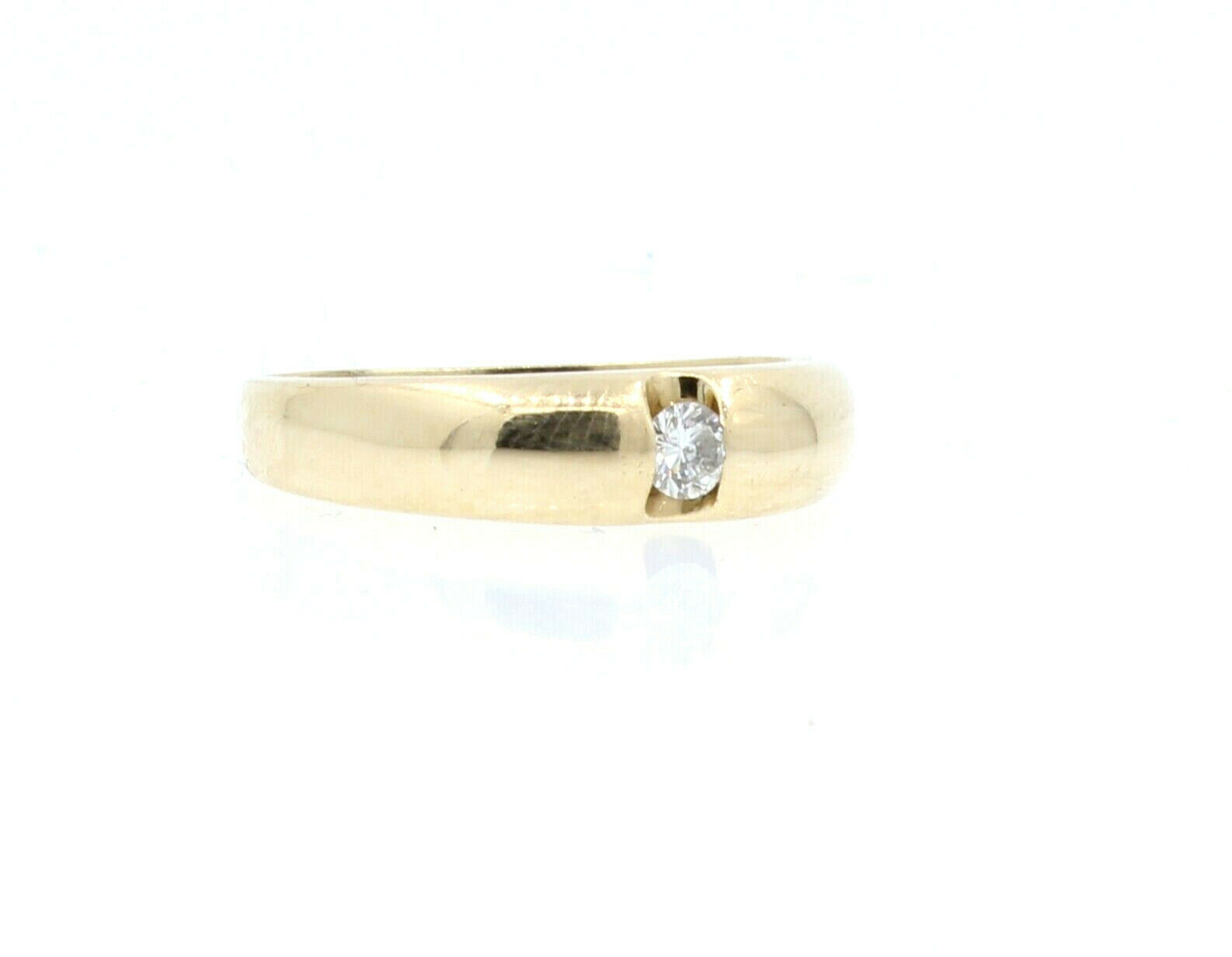 ESTATE 14k Yellow Gold .20ct Diamond Men's ring 6.1 Grams Size 12