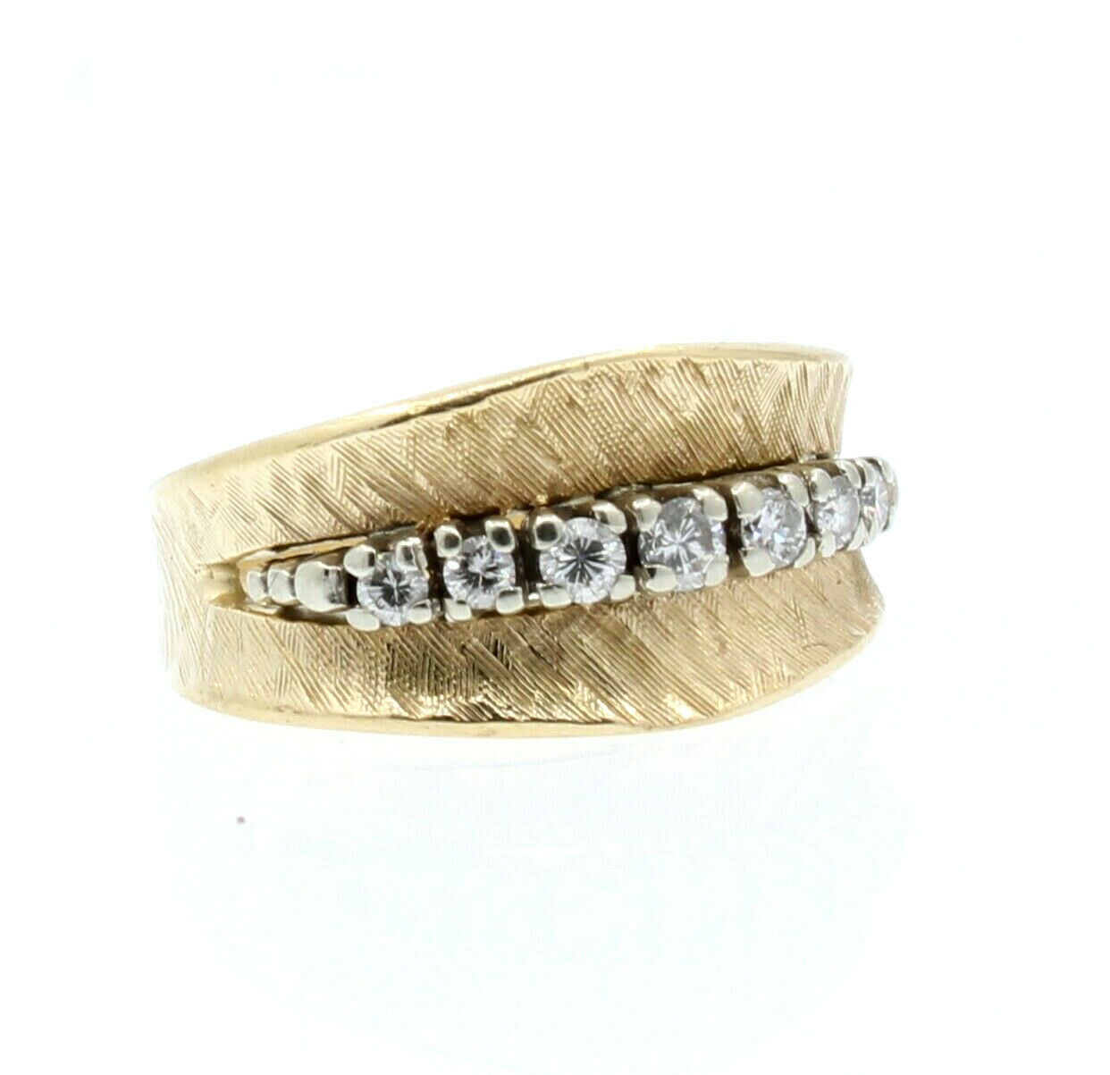 Estate 14k Yellow gold .40ct Diamond Ladies Ring 6 Grams Size 7