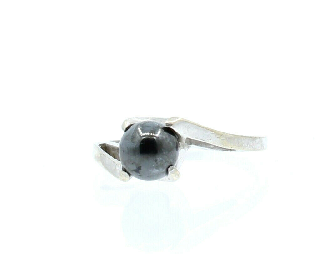 10k White Gold Round Metal Free Form Ladies Ring Size 6