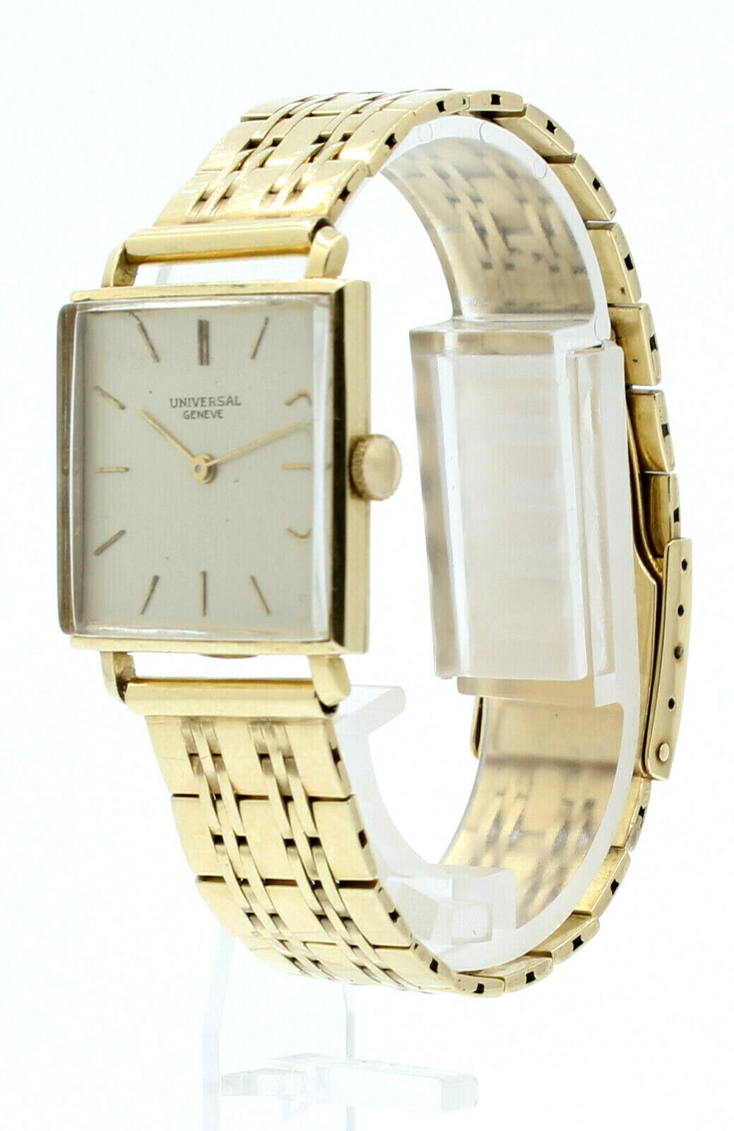 Vintage Universal Geneve 14K Yellow Gold Mechanical Square Men's