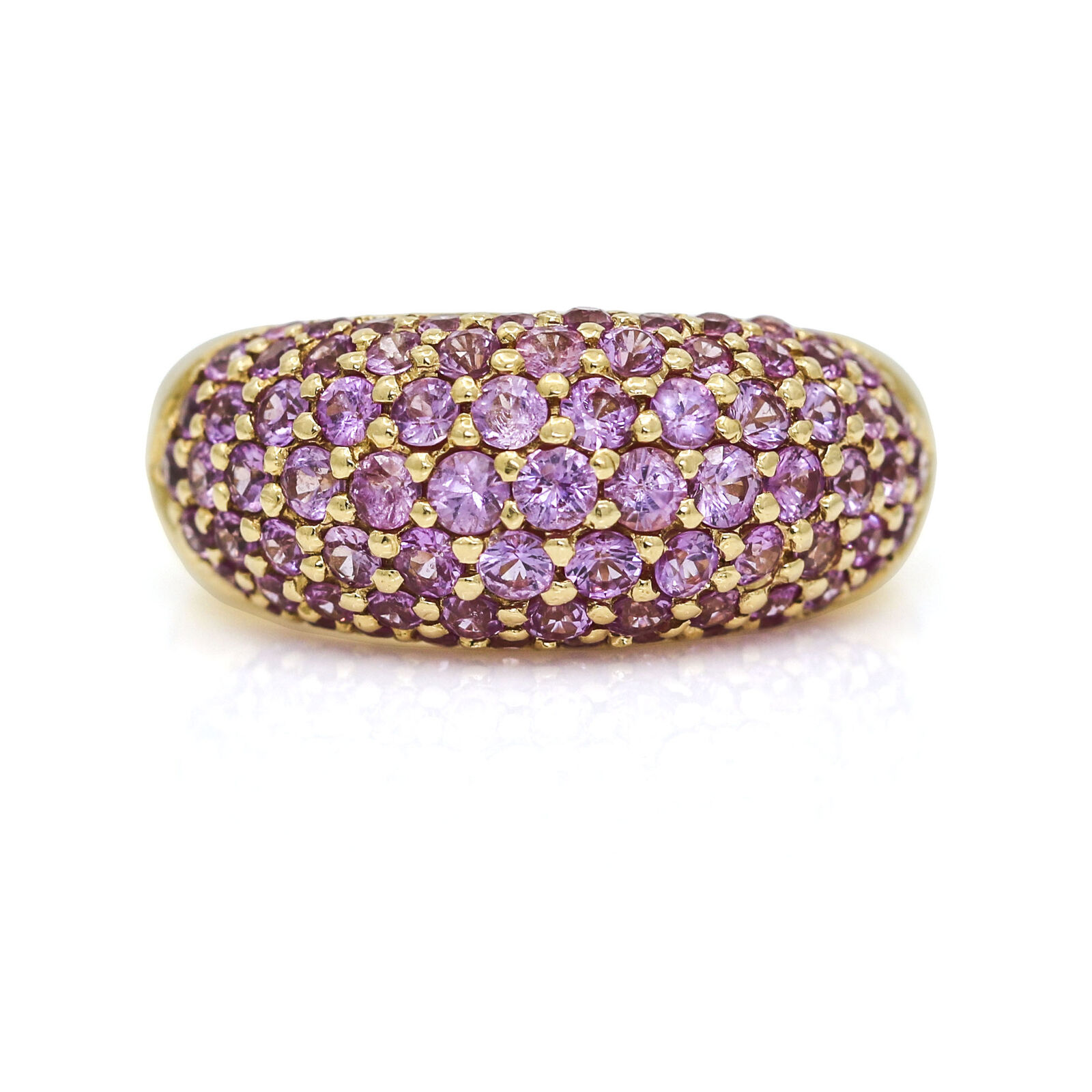 LeVian Pave Pink Sapphire Statement Dome Band Ring in 18k Rose Gold