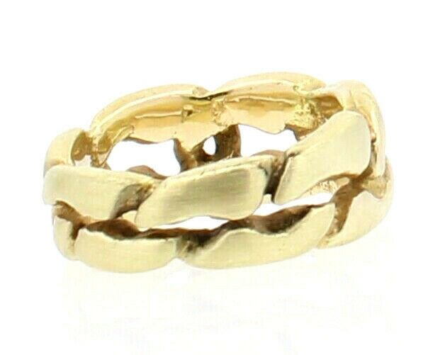 18k Yellow Gold Link Men's Ring 15.6 Grams Size 9