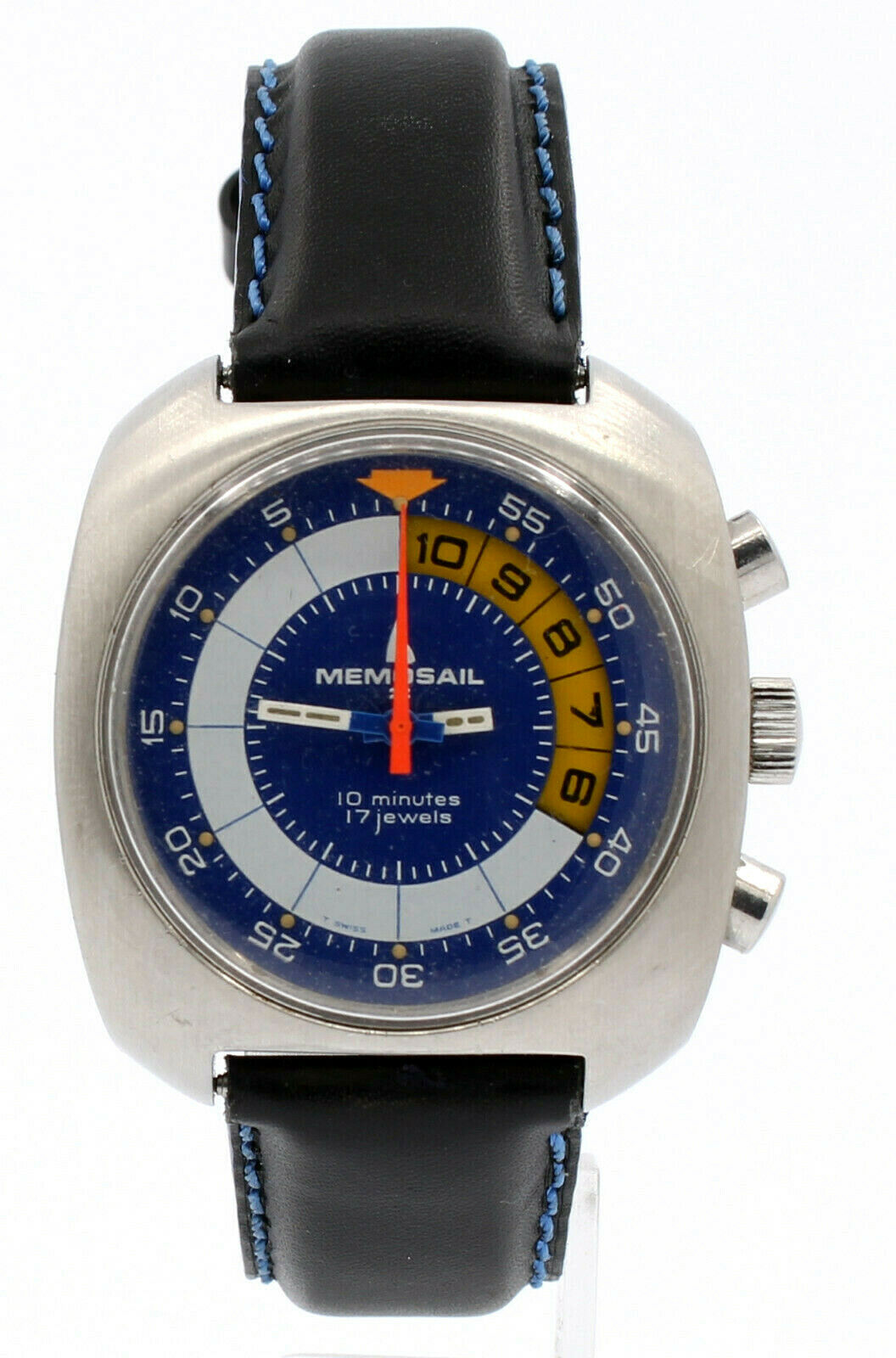 Memosail Regatta Yachttimer Hand Wind Chronograph 46mm Steel 70's Men's Watch