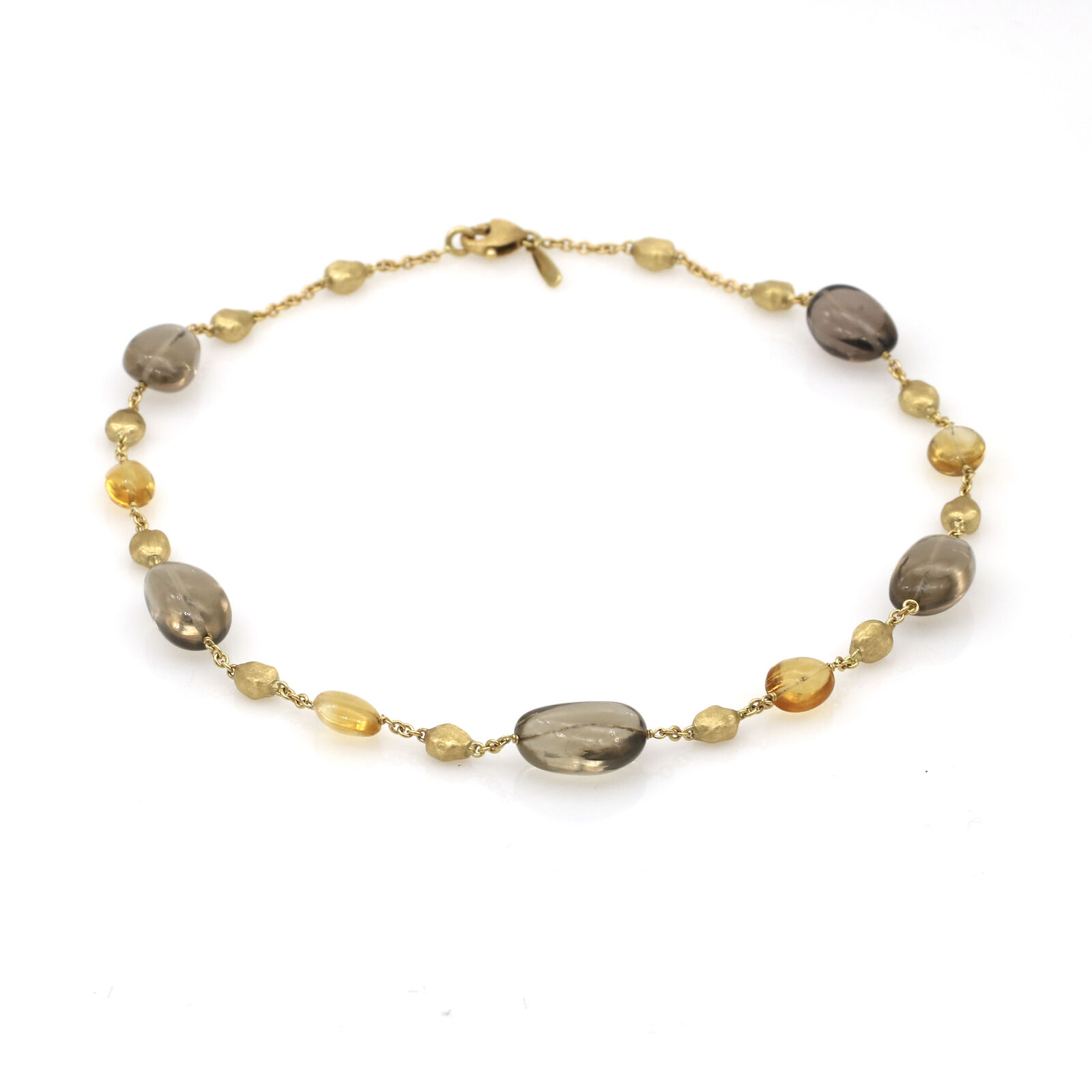 Marco Bicego Smoky Quartz Citrine Confetti Necklace 18k Yellow Gold