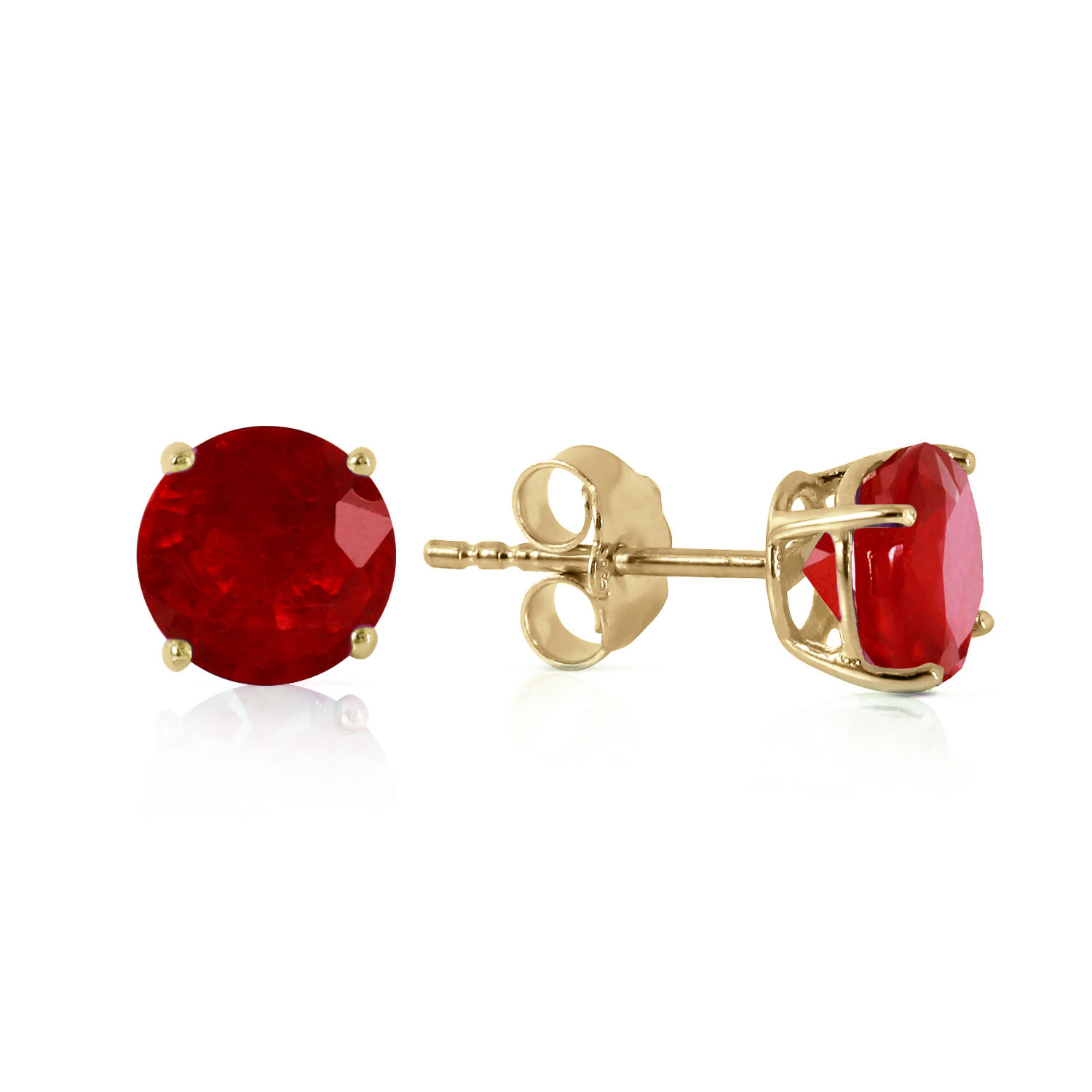 0.95 CTW 14K Solid Gold Fiercely We Believed Ruby Earrings
