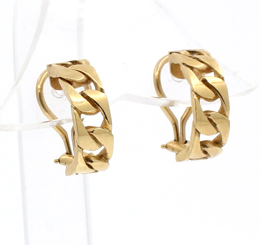 Fine Estate 14k Yellow Gold Rigid Link Earrings