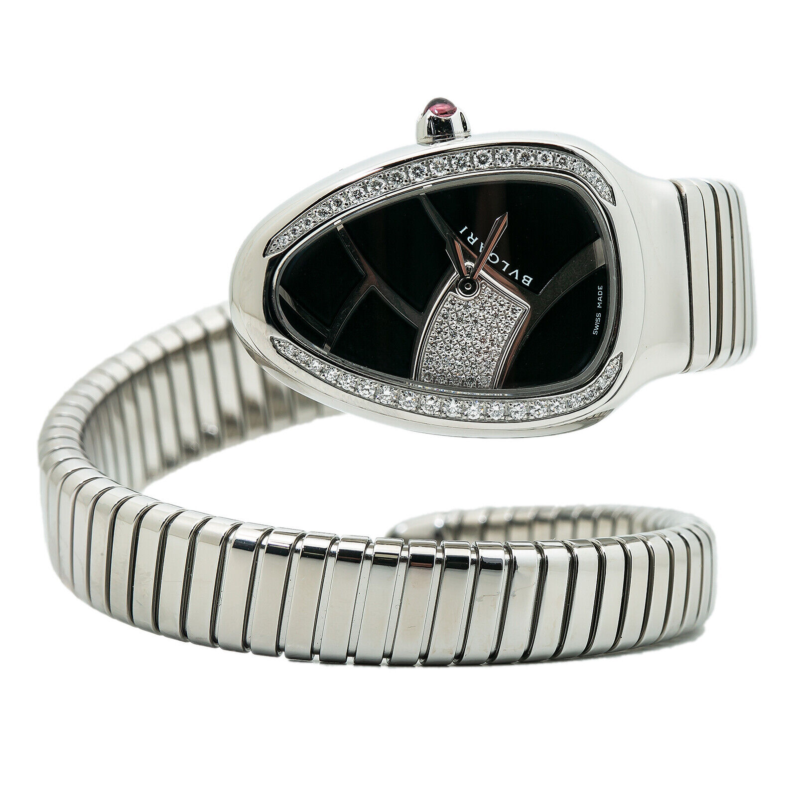 Bvlgari Serpenti Tubogas   Quartz Lady Watch Factory Diamond 35mm