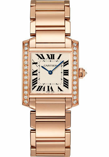 Cartier Tank Francaise  Ladies 18K Rose Gold Quartz Watch 20mm