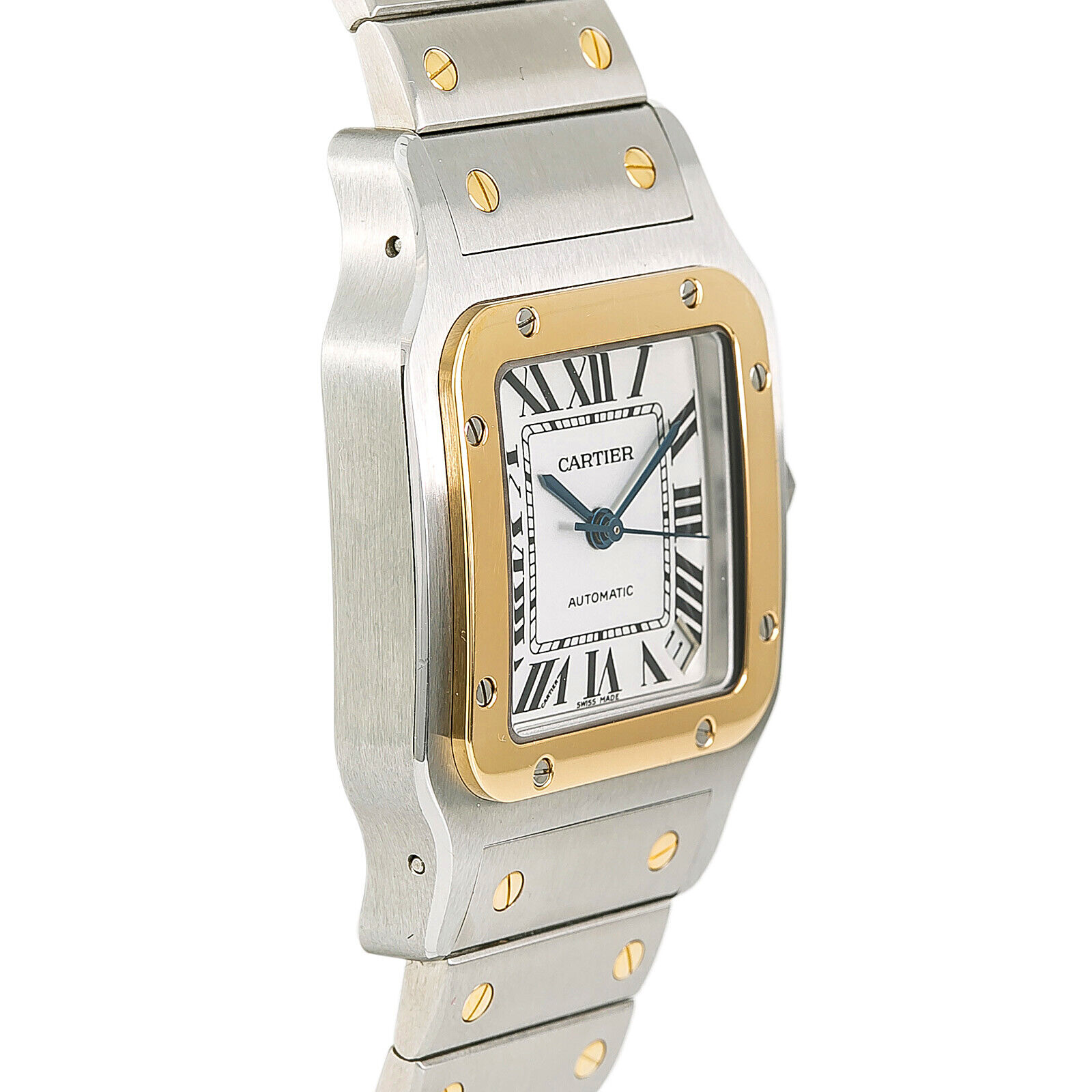 Cartier Santos XL Galbee Men's Automatic Watch 18K YG & SS 32MM