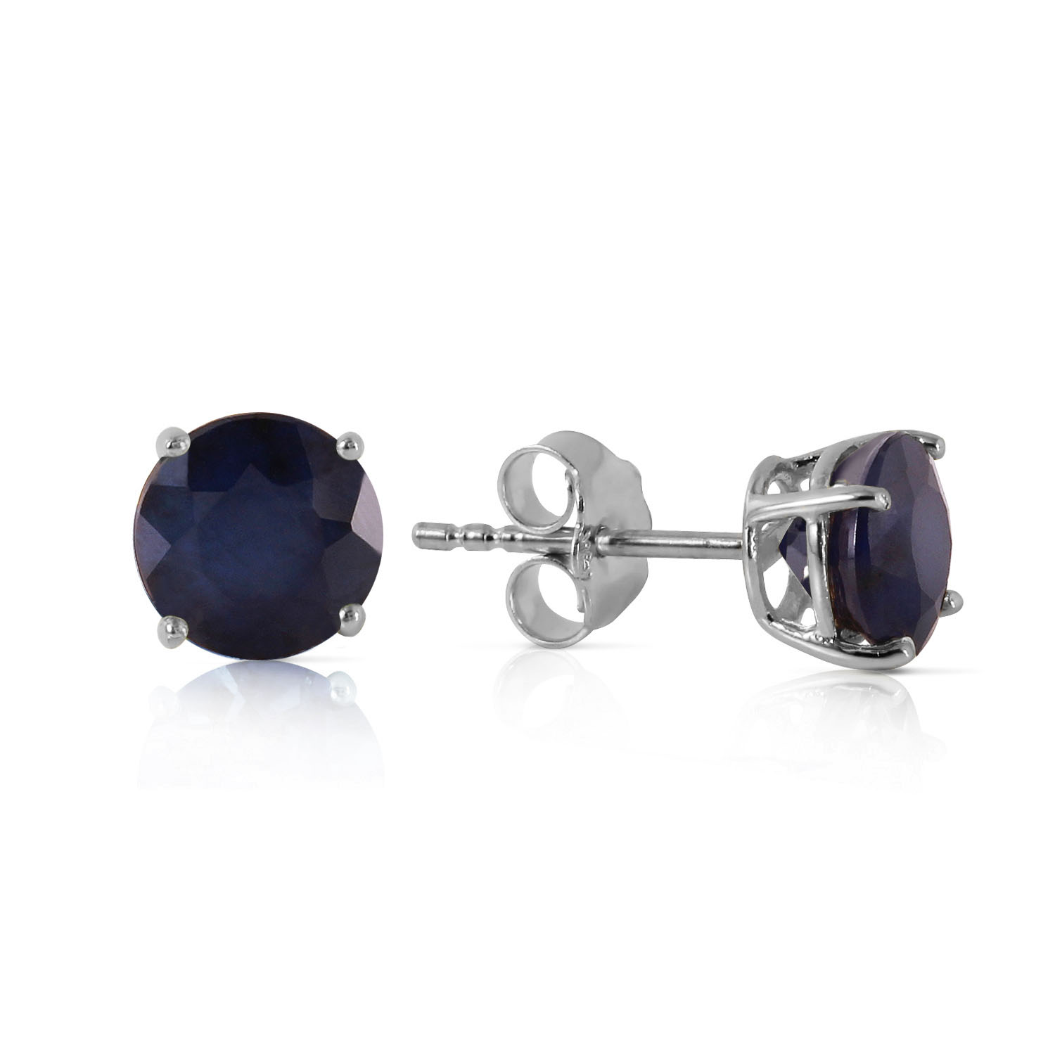 0.95 CTW 14K Solid White Gold In Wonderland Sapphire Earrings
