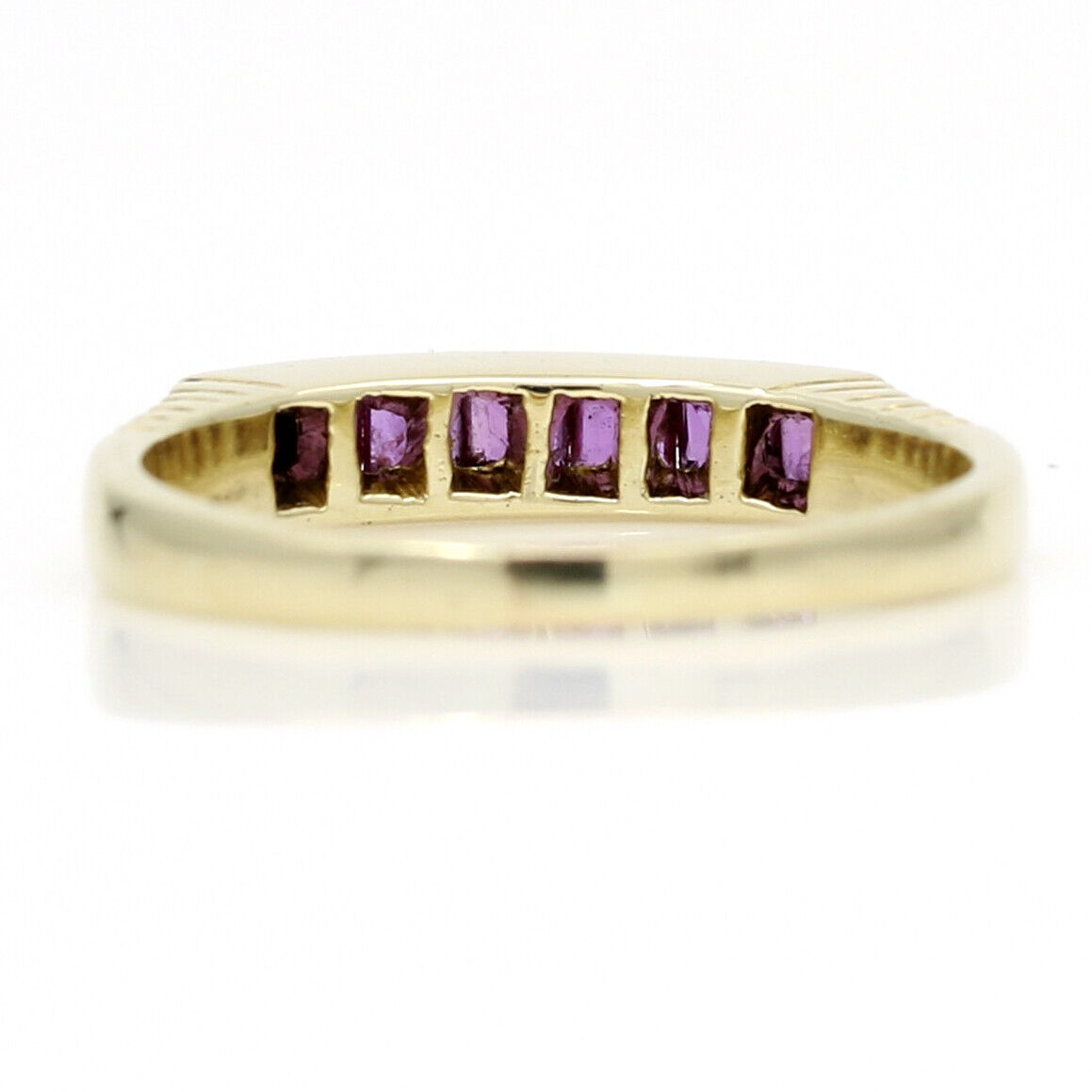 Women's Channel-Set Ruby Band Ring in 14k Yellow Gold