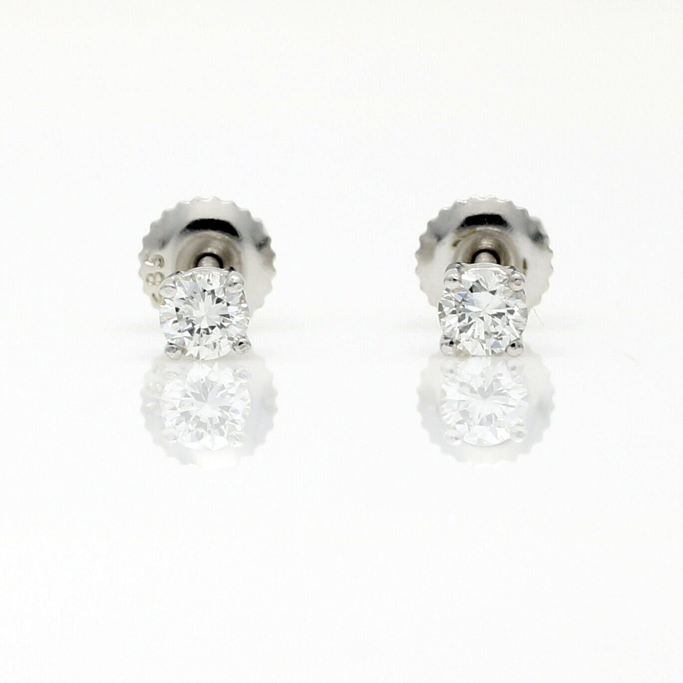 Women's Diamond Stud Earrings in 14k White Gold