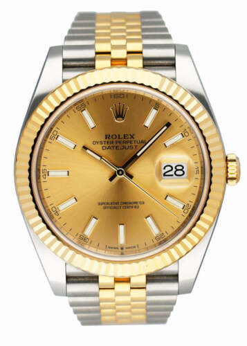 Rolex Datejust 18K 2Tone Jubilee Champagne Automatic Watch 40mm Complete