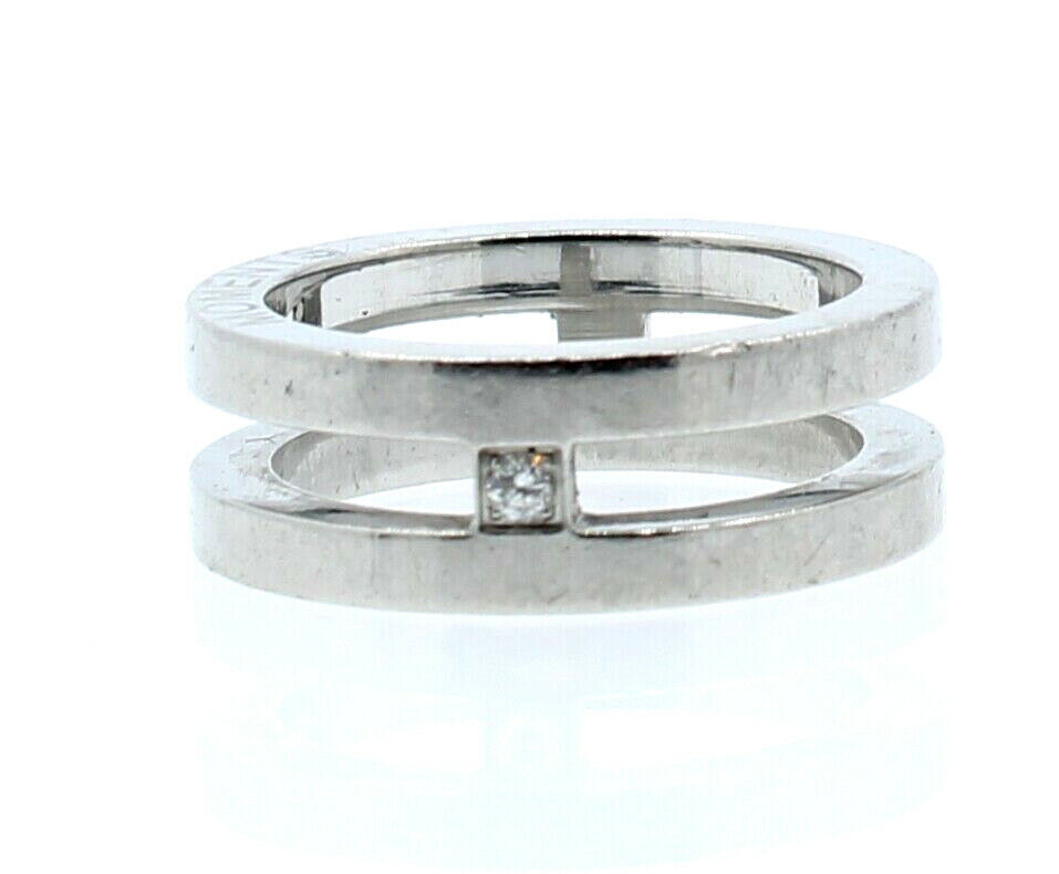 STAINLESS STEEL MOMENTS DIAMOND BAND MEN'S RING SIZE 7.25