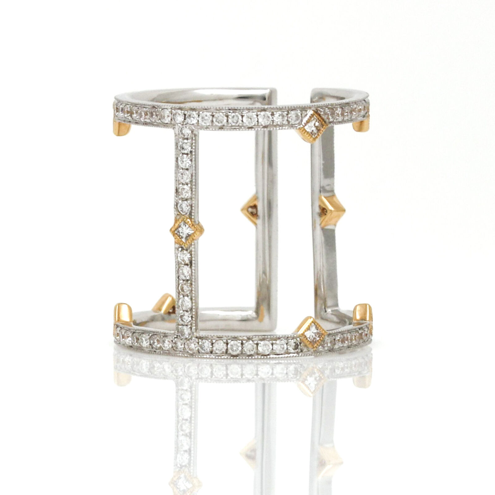 Modern and Minimalistic Diamond Statement Ring