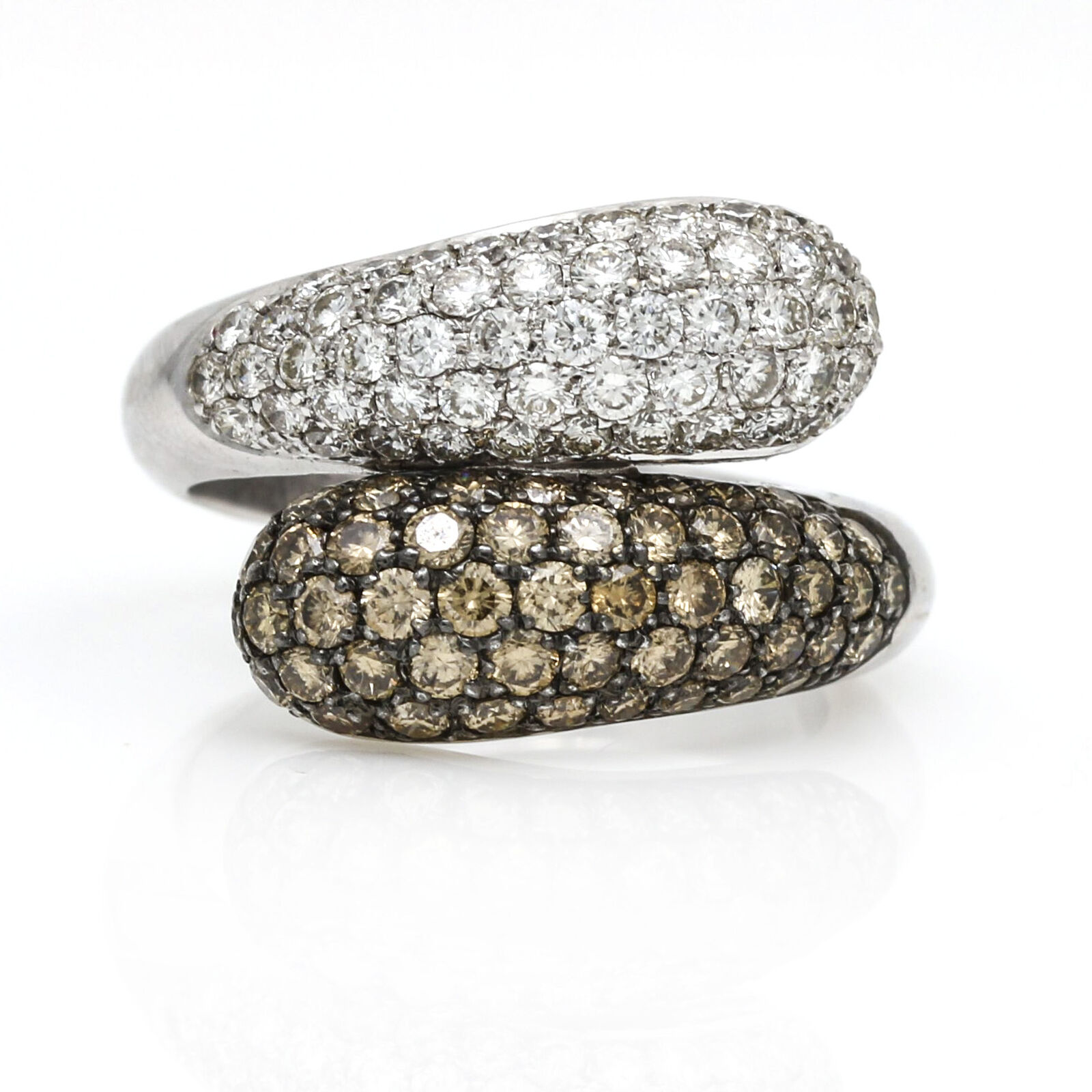 Women's Fancy Color Diamond Teardrop Bypass Ring