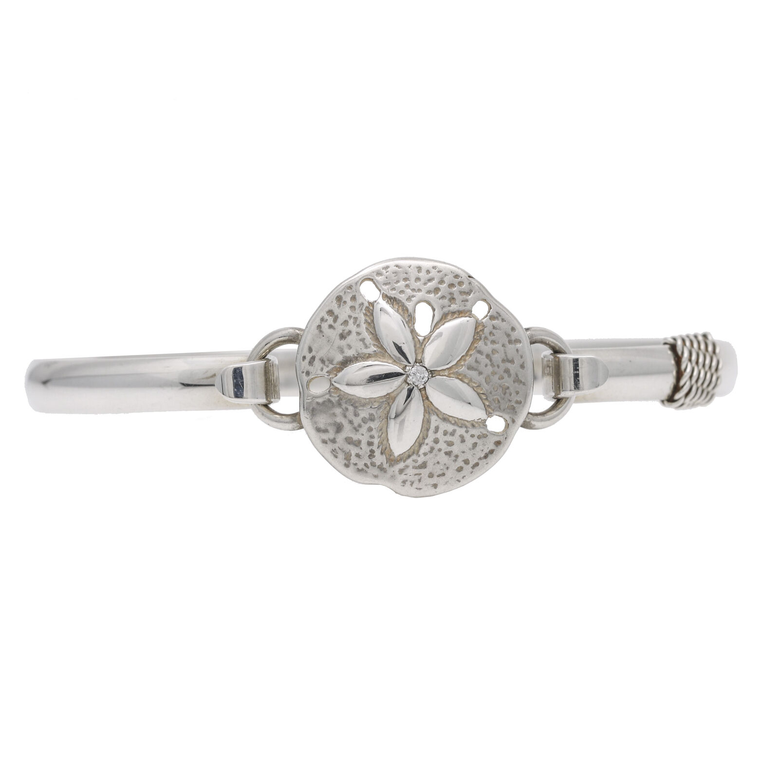 LeStage Sand Dollar Diamond Convertible Clasp Narrow Rope Bracelet