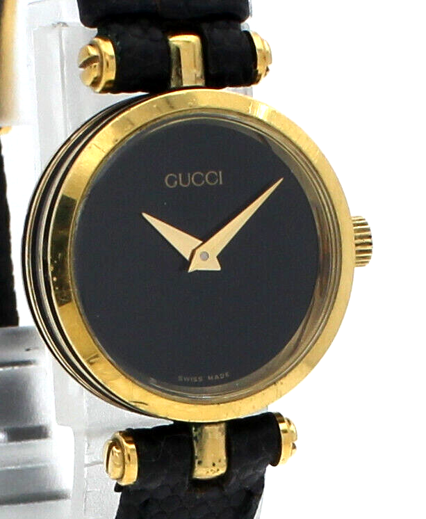 Vintage Gucci 2000M Stack Enamel Black Dial 22mm Ladies  display picture 1