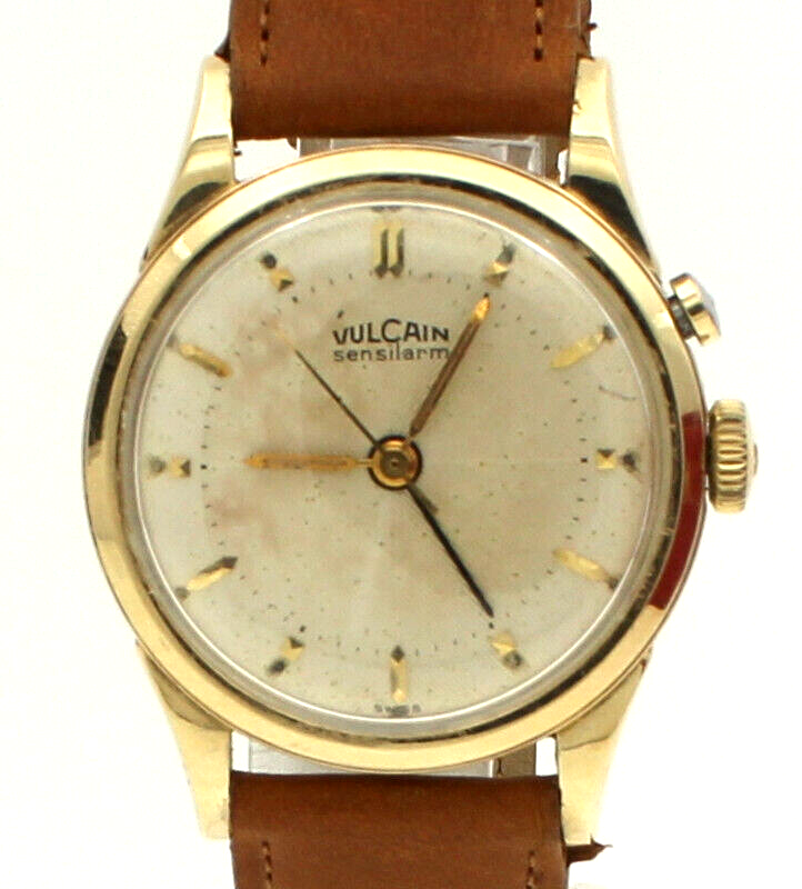 Vintage Vulcain Sensilarm Gold plated Mechanical Alarm 34mm Men's watch