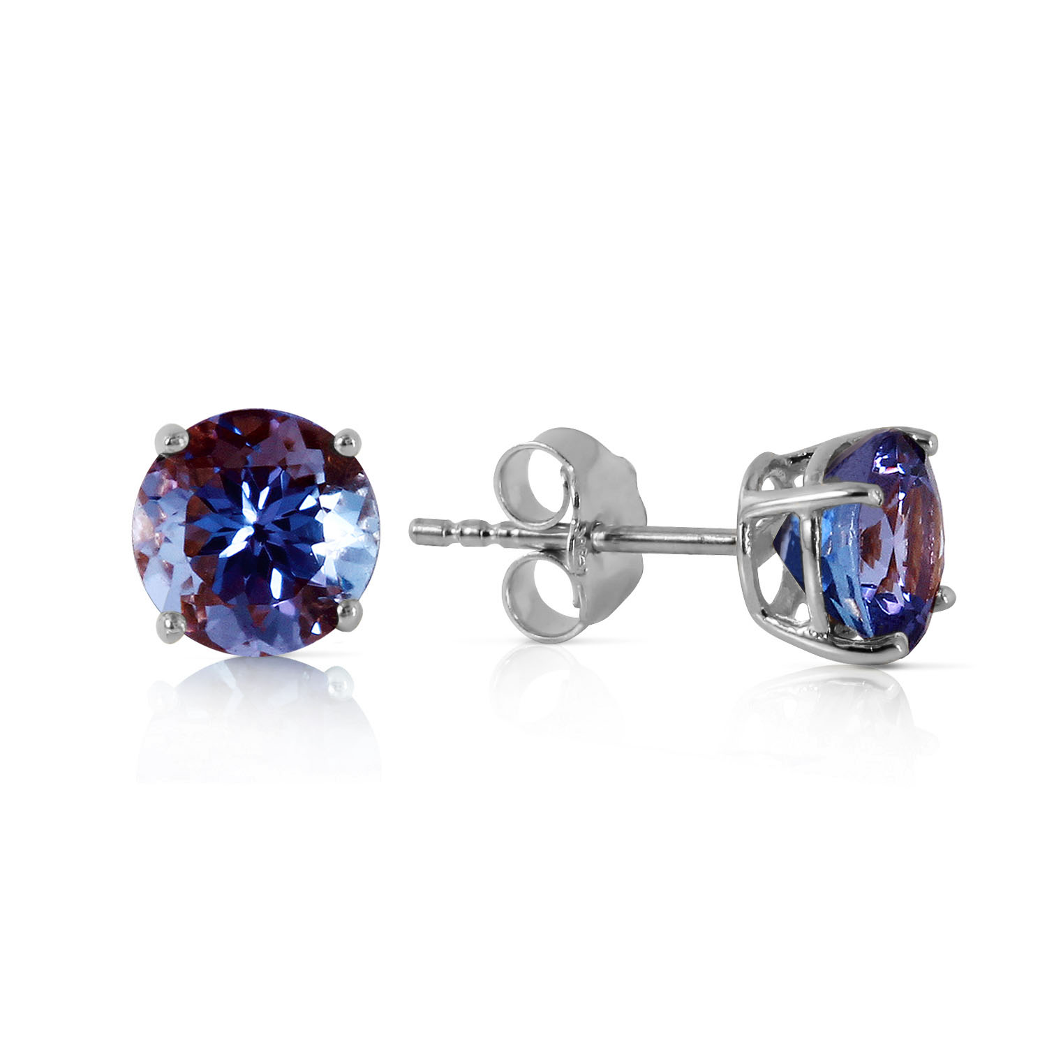 0.95 CTW 14K Solid White Gold Own Standard Tanzanite Earrings