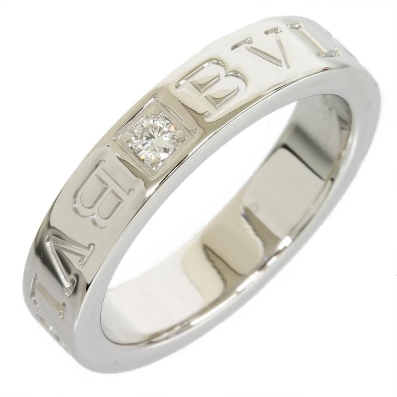 Bulgari 18K White Gold 1P Diamond Ring