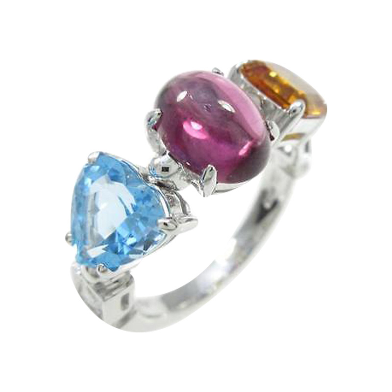 Bulgari 750 White Gold Allegra Ring 