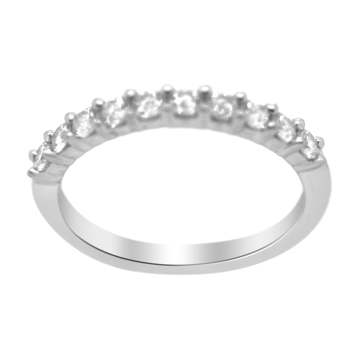 Blue Nile 18k White Gold and Diamond Ring