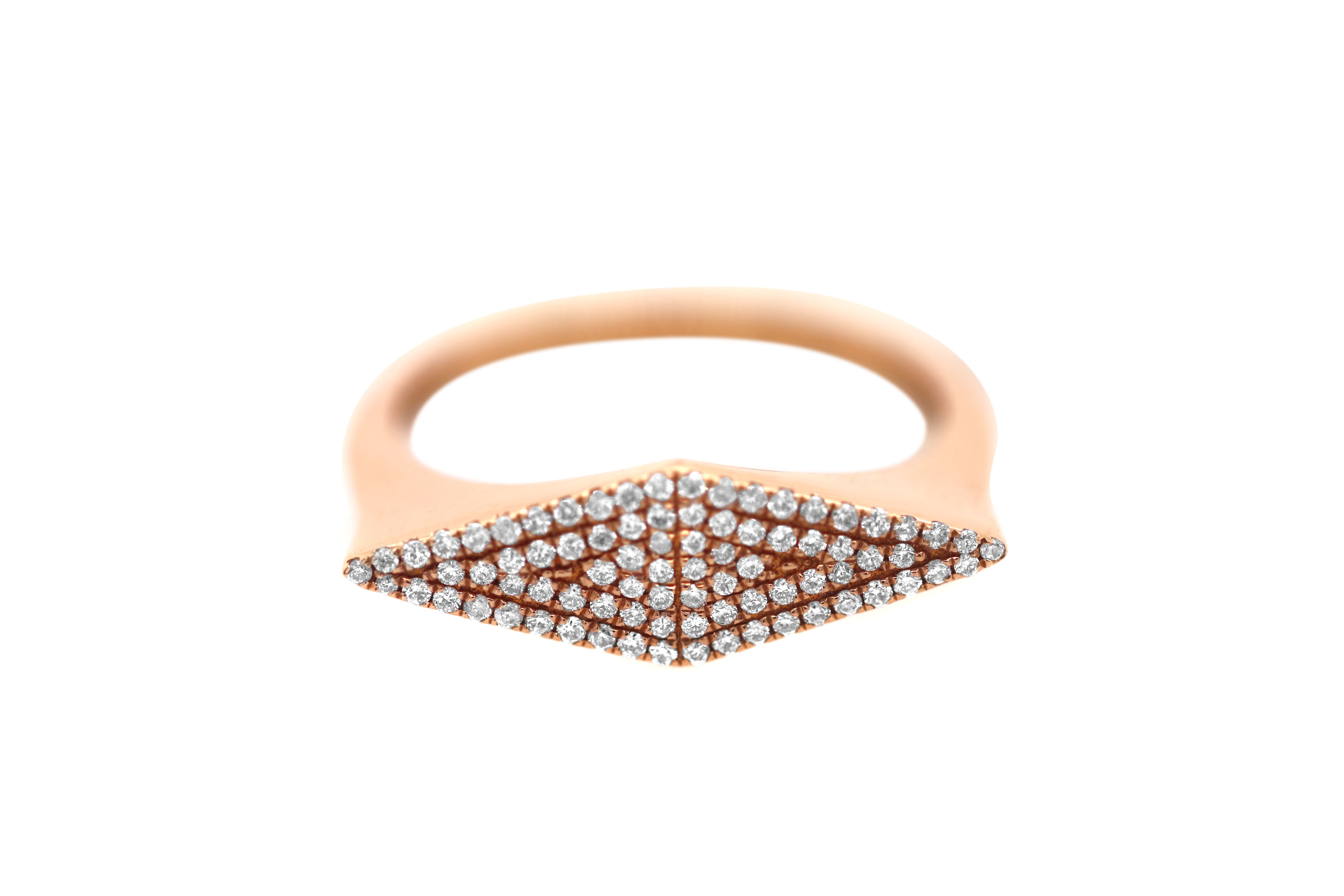 18k Rose Gold .266ct Diamond Ring