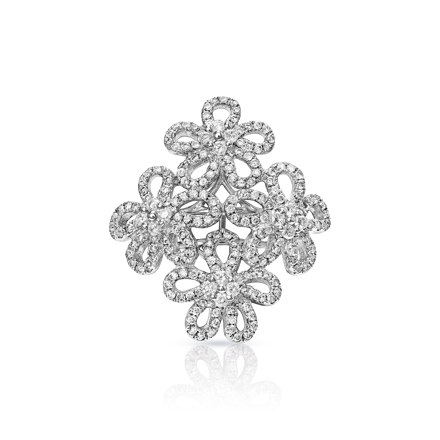 Salem   Carat Earth Mined Round Brilliant Diamond Engagement Ring in 14kt White Gold For Ladies