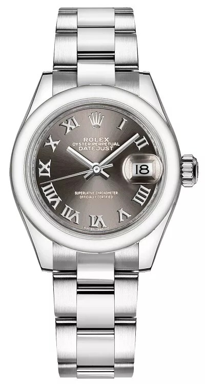 Rolex Lady-Datejust Grey Roman Numeral Dial Womens Self-Winding Luxury Watch
