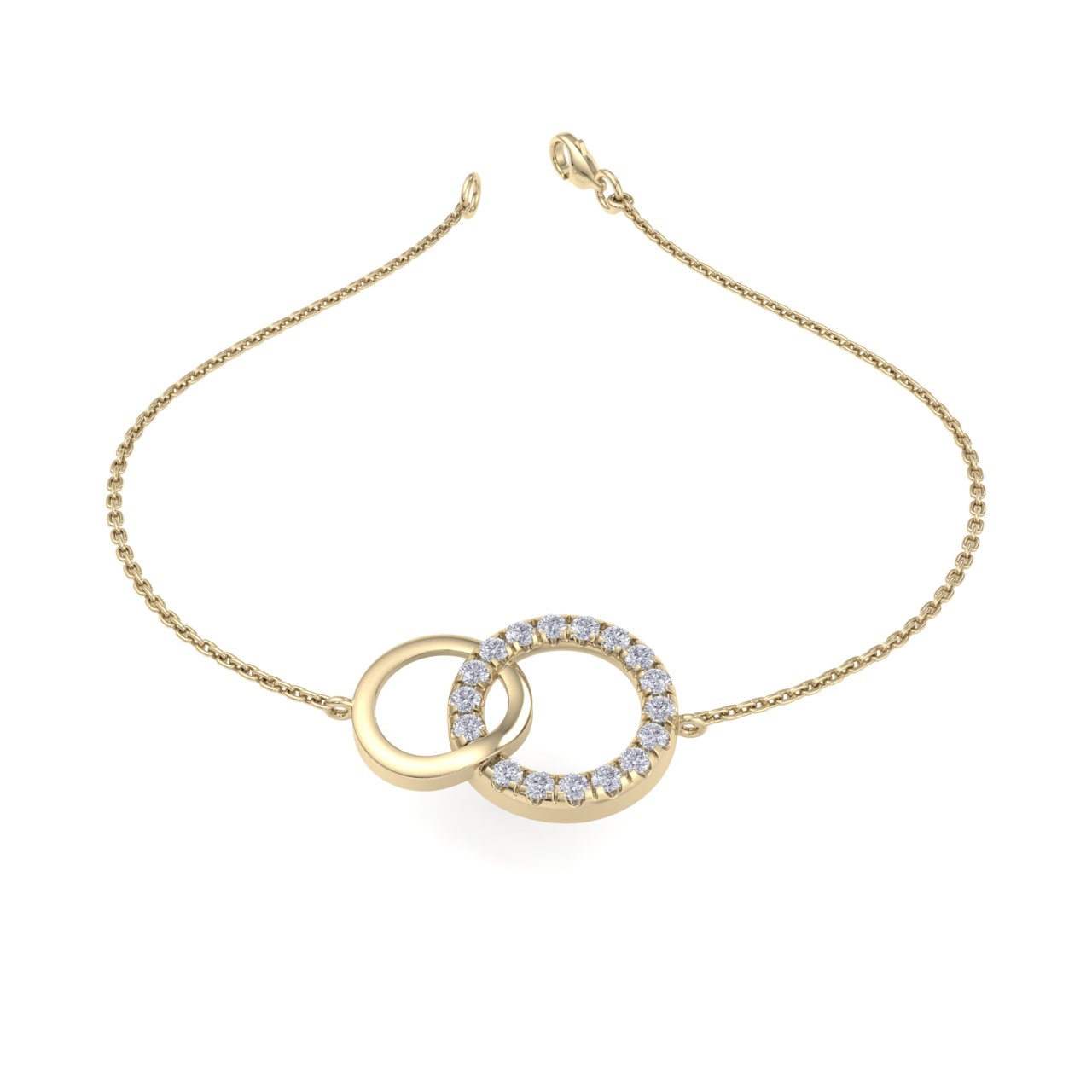 GLAM ® Bracelet In 18K Gold with 0.52ct White Diamonds