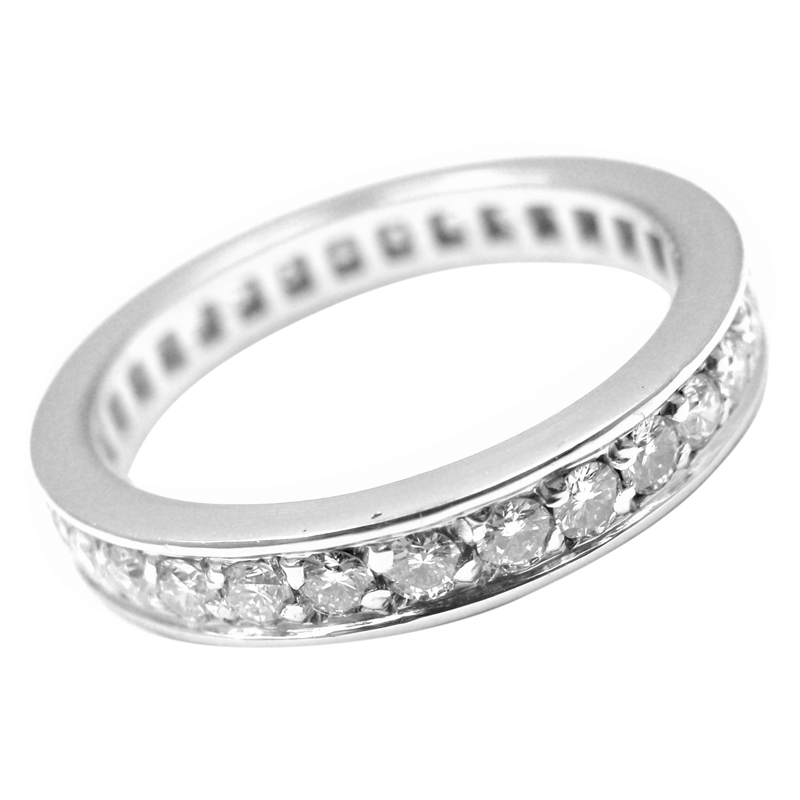 Bulgari Platinum Diamond Eternity Wedding Band Ring