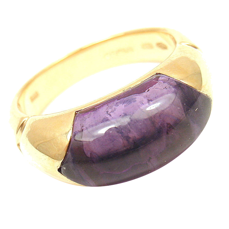 Bvlgari Bulgari 18K Yellow Gold Amethyst Ring