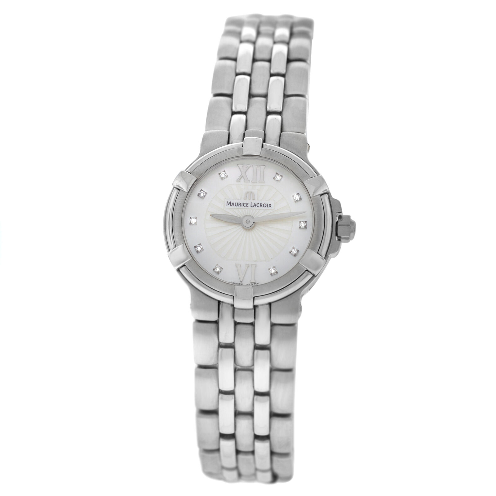 New Lady Maurice Lacroix Calypso CA1102-SS002-170 Steel $1650 Quartz Watch