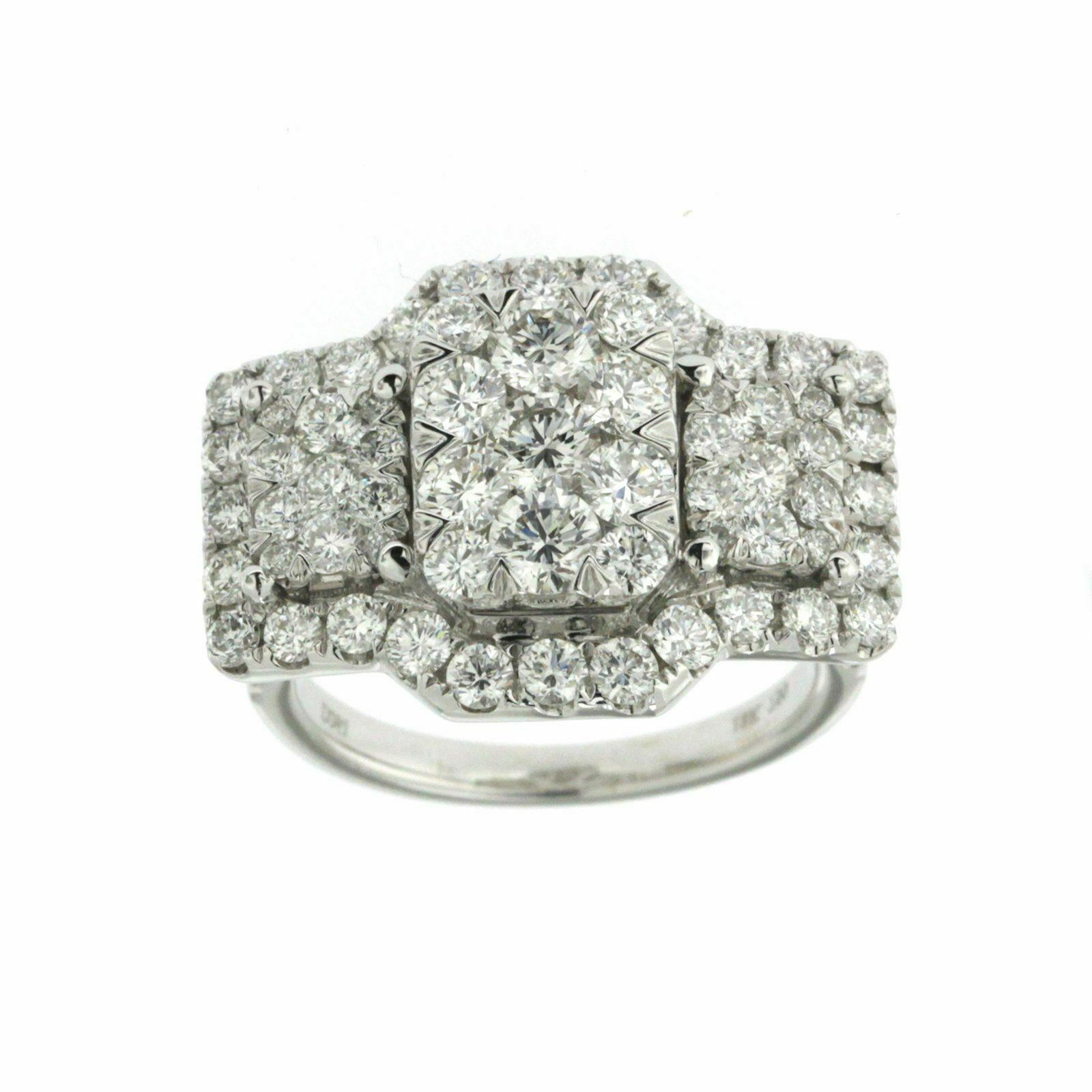 2.86 CT Diamonds in 18K White Gold Engagement Ring