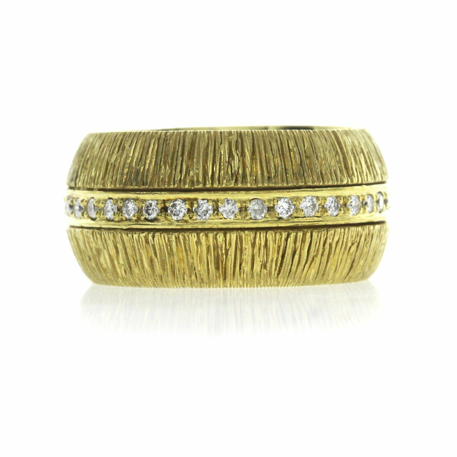 Fancy 0.44 CT Diamonds in 18K Yellow Gold Wedding Band Ring